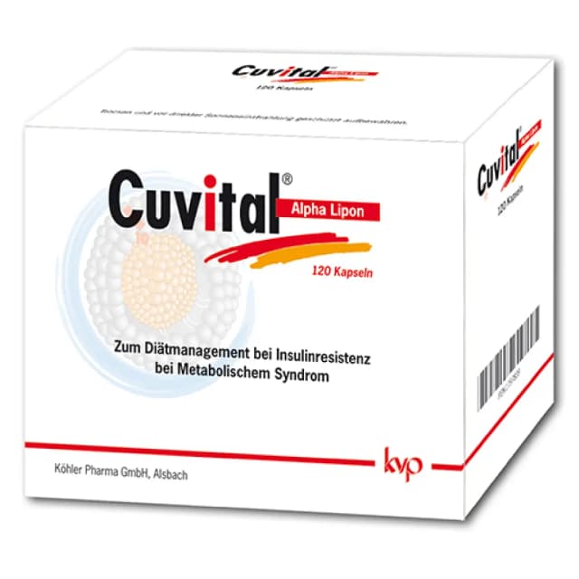 Cuvital® Alpha Lipon 120 capsule – suport nutrițional pentru metabolism și rezistența la insulină | Köhler Pharma GmbH
