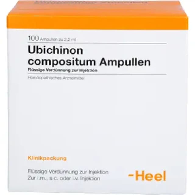 Ubichinon Compositum 100 fiole – complex nutritiv bioactiv cu Coenzima Q10 și extracte homeopatice | Heel Germania